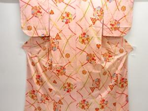 大正ロマン　紋錦紗草花模様着物